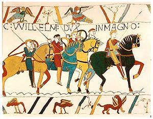 Bayeux Tapestry depicting the Battle of Hastings